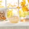 Glitzhome® Amber Dots Fall Pumpkin Glass Tabletop Accent
